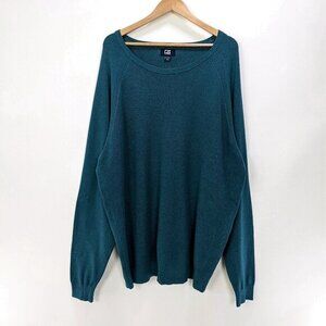 Cutter & Buck Size 2XT Mens Lakemon Mixed Stitch Sweater Aquatic Heather
